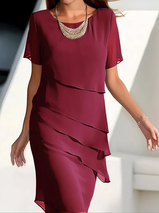 Emma™ | Vestido plisado de gasa de seda