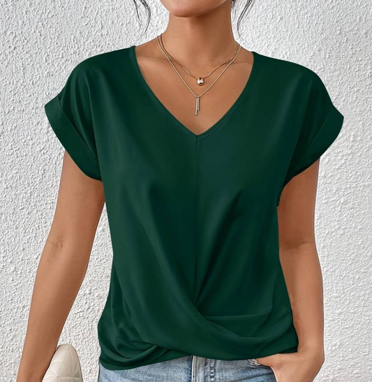 Marine - CAMISA DE CUELLO EN V PARA MUJER