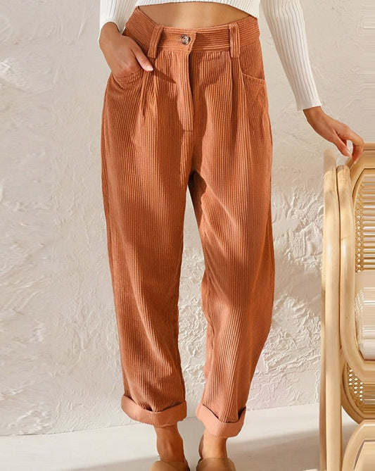 Clara™ | Retro-Cordhose mit hoher Taille