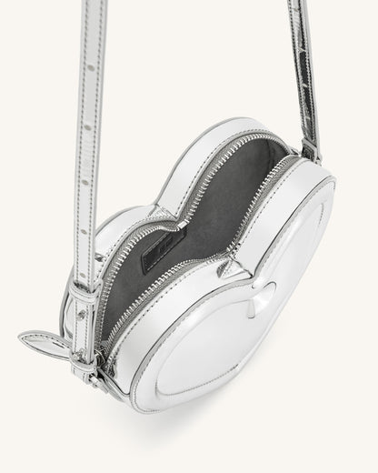Arlene Heart Shaped Bag - Sliver