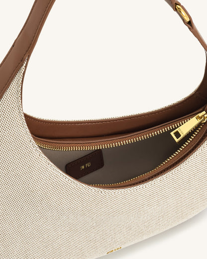 Harlee Shoulder Bag - Brown Canvas
