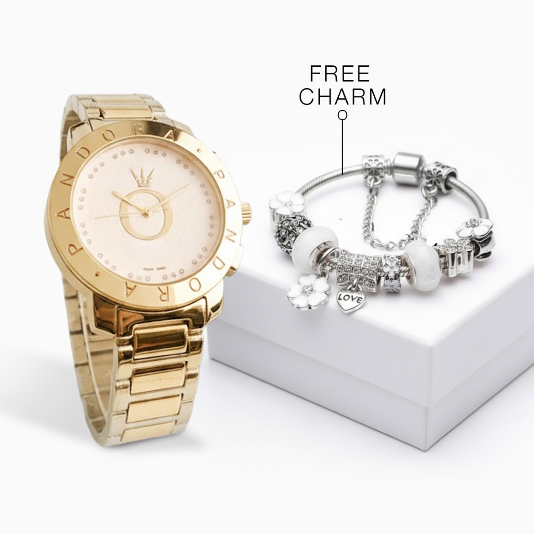 Watch Diamond + Free Complete Happiness Bracelet
