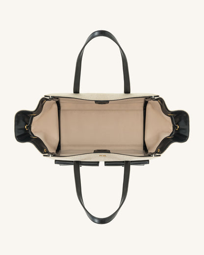 Linda Tote Bag - Black Canvas