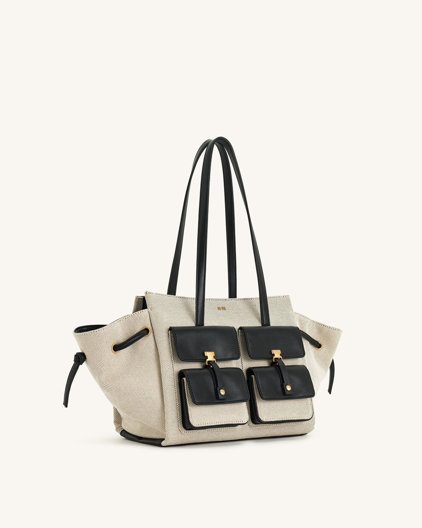 Linda Tote Bag - Black Canvas