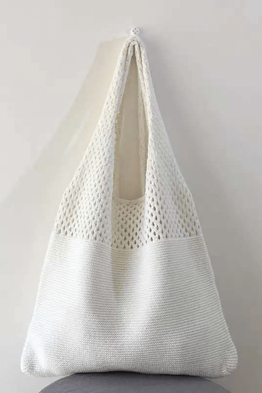 Bolsa de Praia de Crochê Fio de Malha