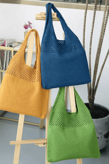 Bolsa de Praia de Crochê Fio de Malha